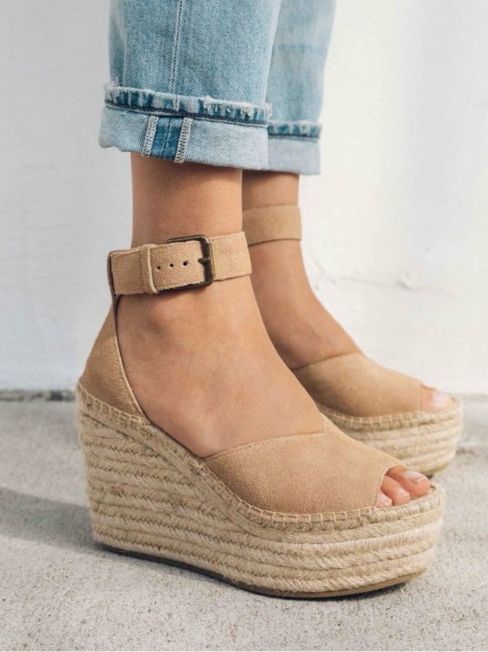 Soludos Positano platform wedge heels